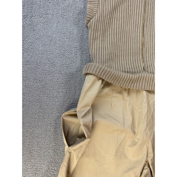 Anthropologie Du Paradis Twofer Jumpsuit Knit Mixed Media Wide Leg Tan Sz Small - Picture 7 of 14